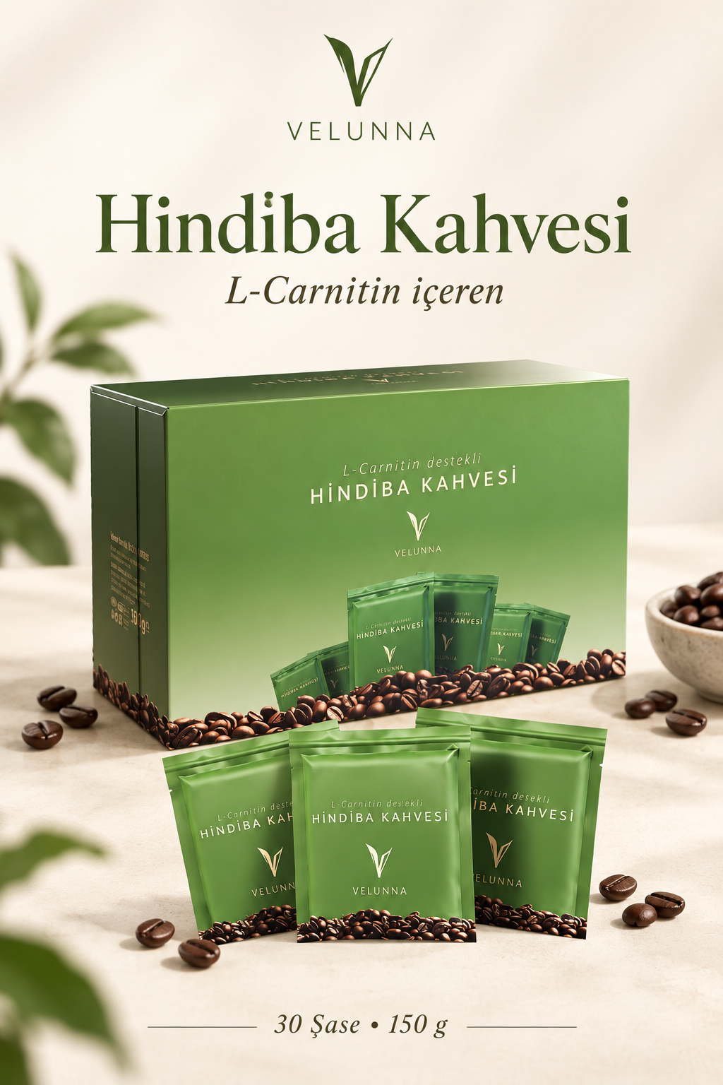 Velunna Hindiba Kahvesi 30'lu şase kutu